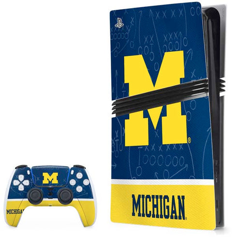 University of Michigan Jersey Split PS5 Pro Bundle Skin